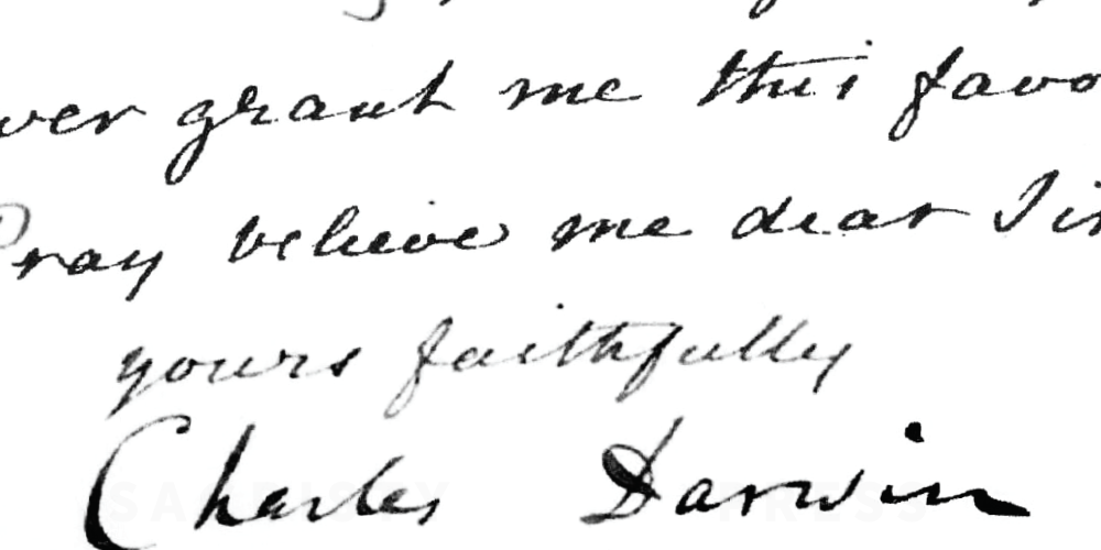 A letter from Charles Darwin