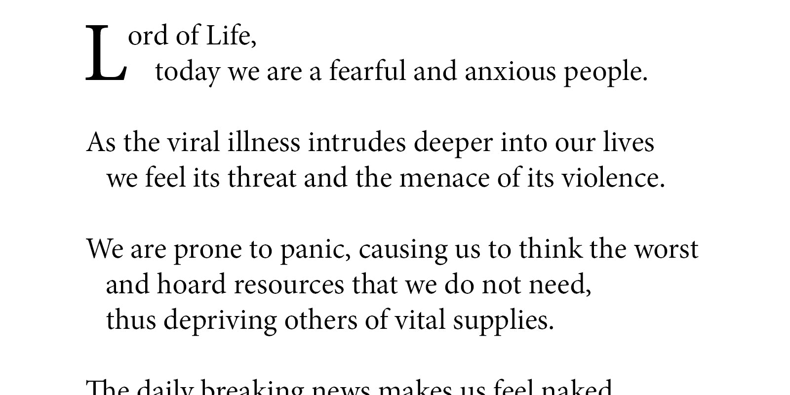 A Prayer for the Fearful